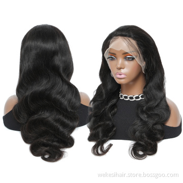 wholesale wig vendors brazilian natural wig human hair lace front yexin virgin peruvian hair wigs for black woman body wave